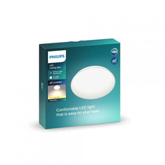 Plafoniera LED integrat Philips CL200, 17W, 220-240V, IP20, temperatura culoare neutra 4000K, 1900 lumeni, durata de viata 15.000 de ore, clasa energetica A+, diametru 32cm, inaltime 6.8cm, material metal/ plastic, Philips