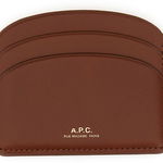 A.P.C. Demi Lune Card Holder BROWN, A.P.C.