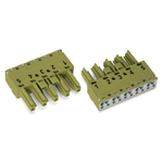 Socket; 5-pole; Cod. B; 4,00 mm²; light green, Wago