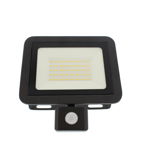 proiector led cu senzor, 50w, 4000lm, ip44, 4000k, negru, well, WELL