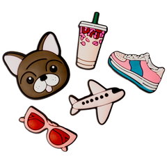 Sticker 3D OEM Lifestyle pentru Husa Telefon / Tableta, Set 5 bucati, Roz, GSMnet Sticker 3D OEM Lifestyle pentru Husa Telefon / Tableta, Set 5 bucati, Roz, GSMnet