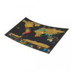 Harta razuibila a lumii Deluxe, 82,5 x 59,4 cm, negru/auriu, 