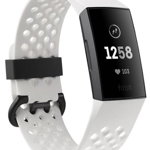 Bratara fitness Fitbit Charge 3, NFC, Graphite, White Silicone