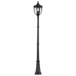 Stalp decorativ pentru exterior, iluminat gradini parcuri, English Bridle 3 Light Large Lamp Post – Black, ELSTEAD-LIGHTING