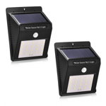 Set 2 Lampi Solare cu 20 LED, senzor de miscare si senzor de lumina, Business Marketing