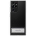 Husa de protectie Samsung Clear Standing Cover pentru Galaxy S21 Ultra, Transparent