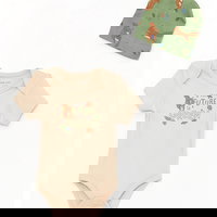 Set de 2 body-uri din bumbac si caciula - 3 piese, LC WAIKIKI