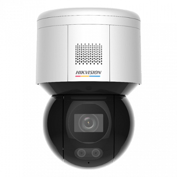 Camera IP, 4 MP, mini PT Dome, Wi-Fi, LED alb 30 m, lentila 4 mm, PoE, comunicare bidirectionala, Hikvision, DS-2DE3A400BW-DE-W(F1)(T5), Hikvision