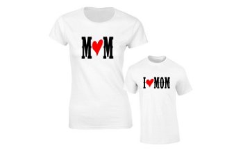 Set de tricouri pentru mama ?i copil I love MOM SA638, Zoom Fashion