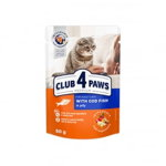 Hrana umeda Club 4 Paws Premium pentru pisici adulte - cod in jeleu, 24x80g