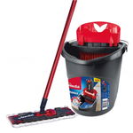 Set Vileda Ultramax Mop\u0103 #ro\u0219u-gri