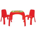 Set Masuta cu 2 scaune pentru copii Pilsan King Table red, PILSAN