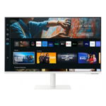 Monitor Inteligent VA LED Samsung M7 27inch LS27CM703UUXDU, UHD (3840 x 2160), HDMI, WiFi, Boxe, Pivot, 4 ms (Alb), Samsung