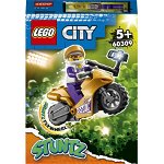 Motocicleta de cascadorie pentru Selfie Lego City, +5 ani, 60309, Lego