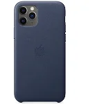 Capac protectie spate Apple Leather Case pentru iPhone 11 Pro Midnight Blue