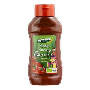 Ketchup pentru copii indulcit cu nectar de agave Dennree, bio, 500 ml, Dennree