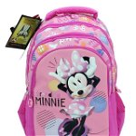 Ghiozdan scolar pentru clasele I-IV, Minnie Mouse, impermeabil, roz, Pigna