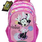 Ghiozdan scolar pentru clasele I-IV, Minnie Mouse, impermeabil, roz, Pigna