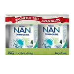 Pachet lapte praf pentru copii Nestle Nan Comfortis 4, de la 2 ani, 2 x 800 g Pachet lapte praf pentru copii Nestle Nan Comfortis 4, de la 2 ani, 2 x 800 g