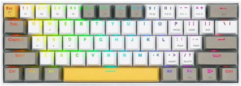 Tastatura Bluetooth si cu fir gaming mecanica Redragon Draconic Pro, iluminare RGB, Multicolor