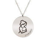 Ami - Colier personalizat mama si bebe din argint 925, BijuBOX