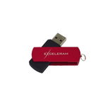 Memorie USB Exceleram USB 3.1 Gen1, 16GB P2 rosu cu negru