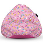 Fotoliu units puf bean bag tip para l, impermeabil, indoor/outdoor, sac interior, cu maner, 80 x 80 x 60 cm, glazed sprinkle