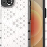 Husa blindata iPhone 14 Plus din seria Honeycomb in culoare transparenta, ForIT