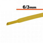 Tub termocontractibil galben 6mm/ 3mm 0.5m, OEM