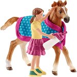 Jucarie Horse Club 42361 Foal with blanket, Schleich