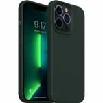 Husa Capac Spate Magnetic Liquid Silicone Verde Apple iPhone 13 Pro Max