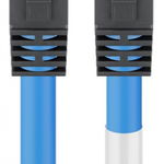 Cablu de retea CAT 8.1 S/FTP (PiMF) 0.25m Blue, Goobay G45657, Goobay