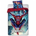 Lenjerie de pat pentru copii Spiderman 140×200 cm, 70×90 cm, Disney, 100% bumbac