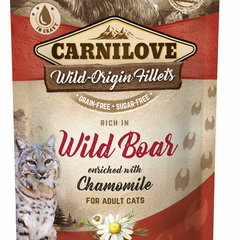 CARNILOVE Plic pentru pisici, cu Mistreţ şi muşeţel 85g, Carnilove