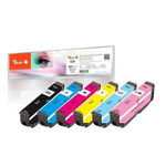 Cartus cerneala Peach PI200-509, Multipack (Negru/Cyan/Magenta/Galben/Cyan deschis/Magenta deschis)
