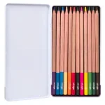 Creioane colorate Strigo, seria ARTIST , 12 culori, cutie metalica, STRIGO