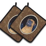 Caroline`s Treasures Carolines Comori SS8672PTHD Bullmastiff Pereche de titularii de oală Multicolore 7.5HX7.5W, 