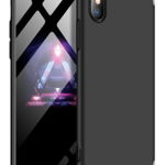 Husa Husa iPhone Xs Max GKK 360 + folie protectie display Negru/Argintiu, GKK
