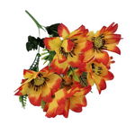 Buchet floare artificiala Dalie 6 fire 34 cm lungime buchet, 