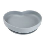 Farfurie din silicon Canpol babies cu ventuza Heart 80309 Blue, CANPOL