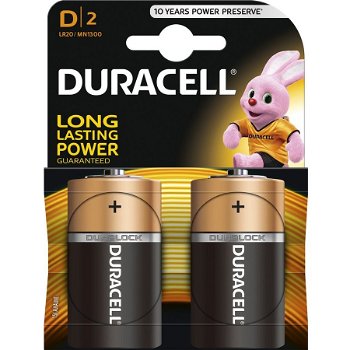 Baterie alcalina Mono R20 1.5V MN1300 2 buc, Duracell