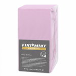 Cearceaf cu elastic jerse din bumbac Fiki Miki, 95 x 65 cm, roz