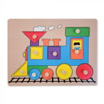 Puzzle Incastru din Lemn - Trenulet Montessori, Nurio