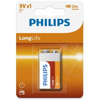 Baterie Philips  clorura de zinc 6F22 LONGLIFE 9V, Philips