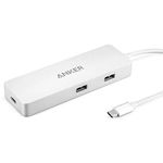 Hub Anker A8302H41, 2 x USB-A, 1x Ethernet, 1 x USB-C (Argintiu)