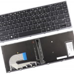 Tastatura HP Zbook Studio G3 Neagra cu Rama Gri iluminata backlit, HP
