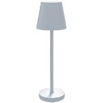Lampă de masă HOMCOM din acril și metal cu 3 lumini albe 3600mAh, lampă de birou portabilă cu cablu inclus, Ø11,2x36,5 cm, de culoare gri, HOMCOM