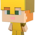 Mattel Minecraft Mob Head Minis Alex In Gold Armor Hdv96 