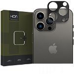 Rama protectie camera foto HOFI Alucam Pro compatibila cu iPhone 15 Pro / 15 Pro Max Black, Glass Pro