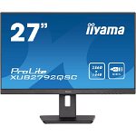 Monitor LED IPS iiyama ProLite XUB2792QSC-B5 27" WQHD, 100Hz, 0,4ms, HDMI, DisplayPort, HUB USB 4x3.2, HAS (150mm) + Pivot, Flicker-free + Blue light